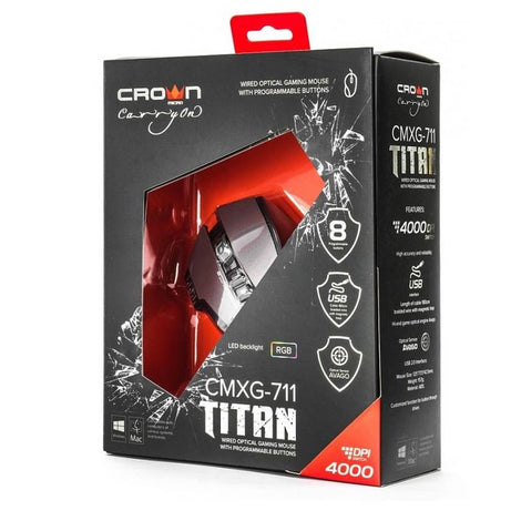 Crown Souris USB Gamer Crown micro CMXG-711 TITAN